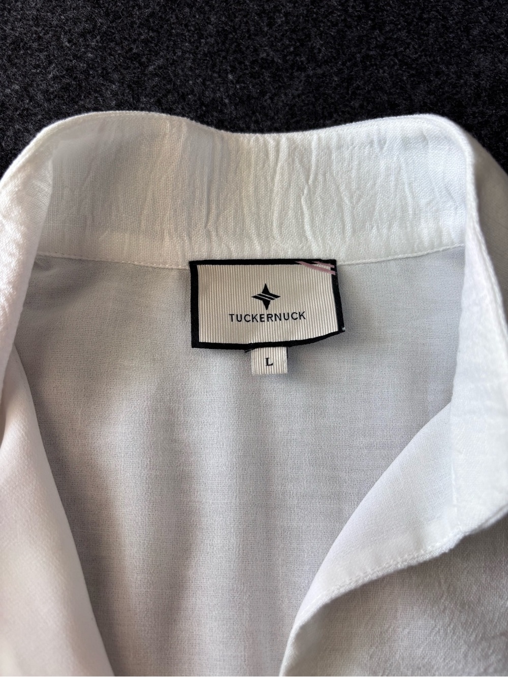 TUCKERNUCK Eyelet Jane Blouse White Crochet Resortwear Women’s Size L LIKE NEW - Picture 6 of 13